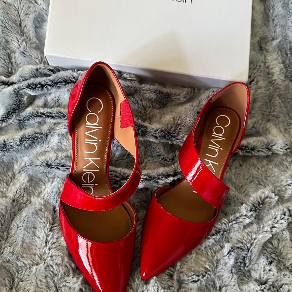 GORGEOUS Lipstick Red Calvin Klein High Heels